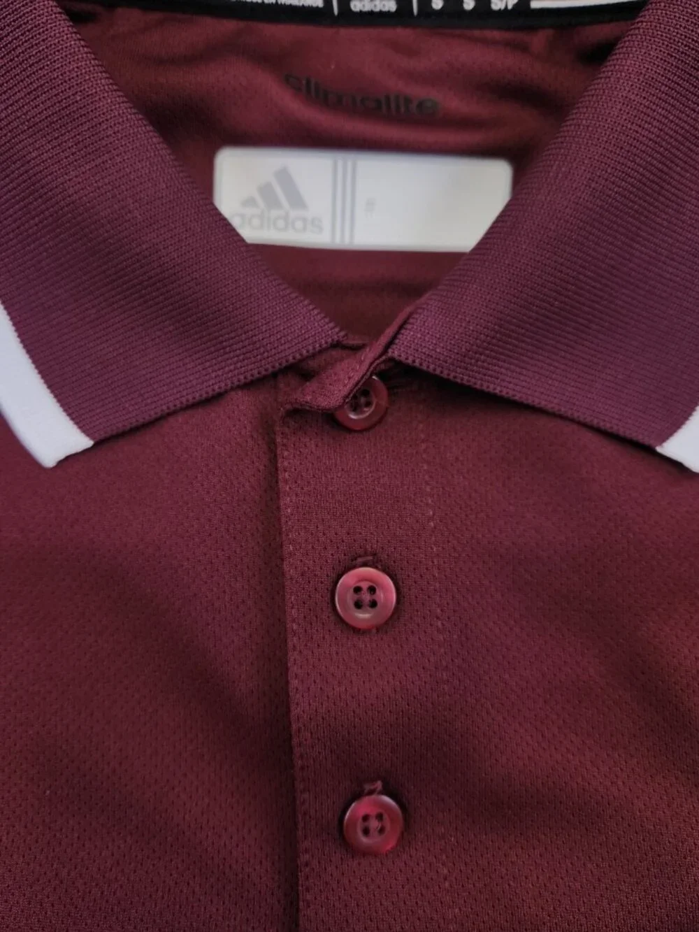 Adidas Climalite Men's Small Texas A&M Red Maroon Short Sleeve Polo Shirt Logo
